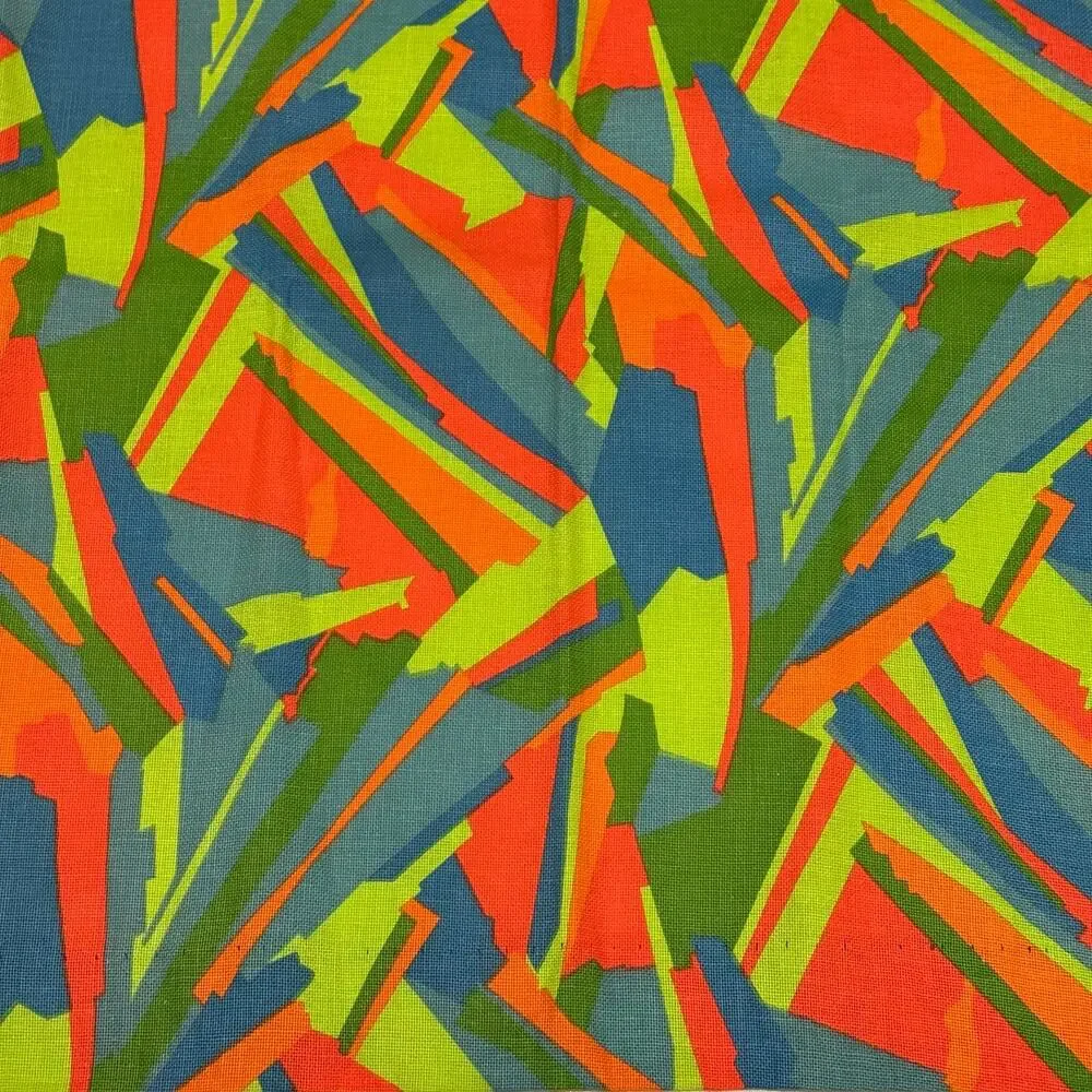 Bright Funky Abstract Geometric Curtain Panels 29x40